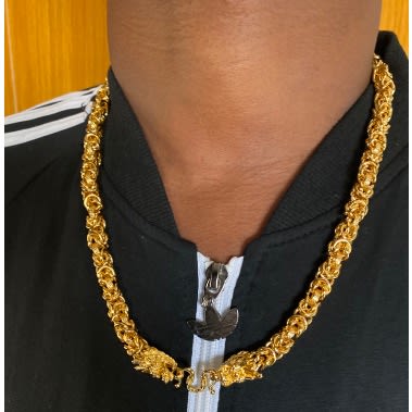 Men’s Patterned Cuban Necklace