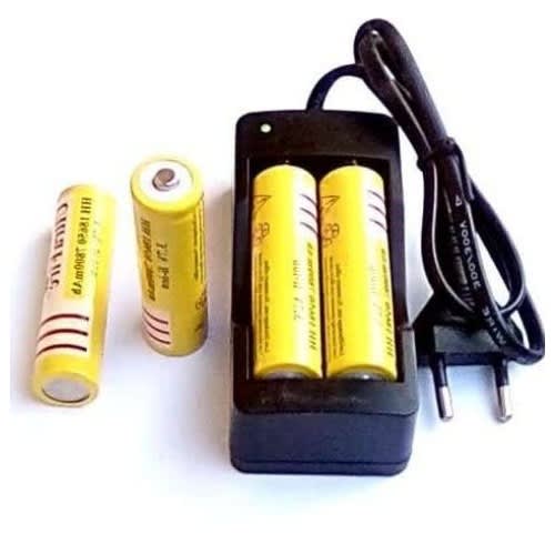 Rechargeable 3.7v - 18650 Li-ion Battery - 7800mah - 4pieces & Li-ion 18650 Battery Charger