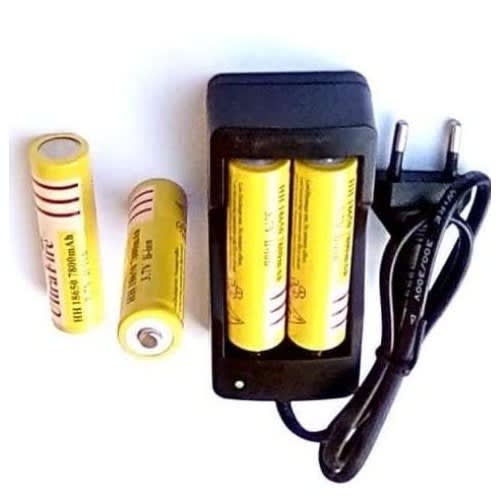 Rechargeable 3.7v - 18650 Li-ion Battery - 7800mah - 4pieces & Li-ion 18650 Battery Charger