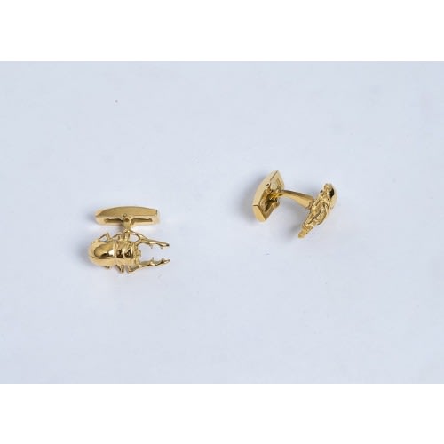 Scarab Beetle Cufflinks - Gold