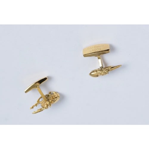Scarab Beetle Cufflinks - Gold