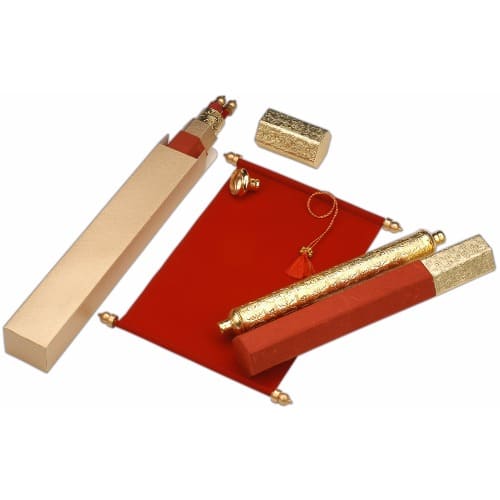 Luxury Scroll for Marriage Proposal or Acceptance Letter 141 - Red