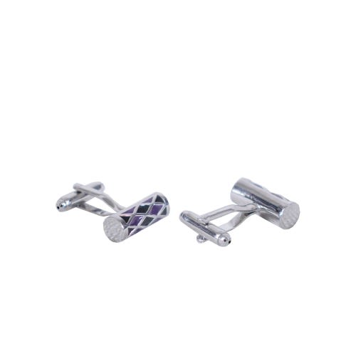 Dynamic Color Cylinder Shaped Cuff Link Multi Color Mc-6059