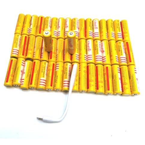 Ultra Fire Rechargeable Li-ion Battery - 3.7v -18650 With USB LED Light -50Pieces