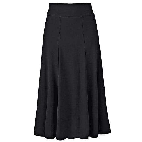 Panelled Jersey Skirt - Black