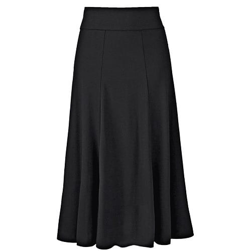 Panelled Jersey Skirt - Black