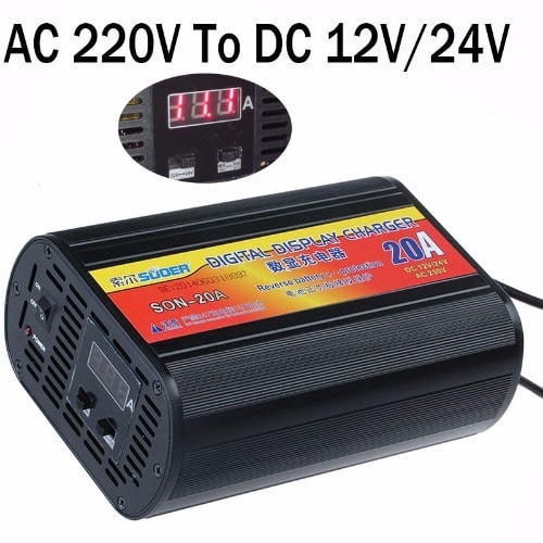 Battery Charger 20a With Lcd Screen For Deep Cycle Inverter Batteries