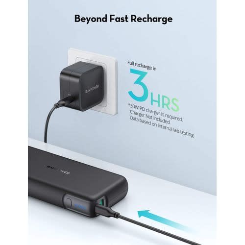 USB C Power Bank - 2 Port Power For Macbook Pro iPad & iPhone --20000mAh -60w