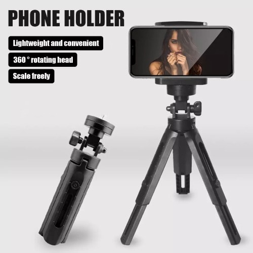 Selfie Stick Tripod Selfie Rod Live 360 Degrees Mobile Phone Clip