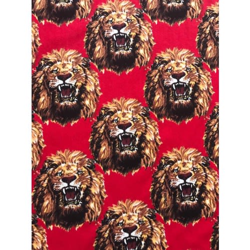 Fenico Lion Head Isiagu Fabric - 1 Yard