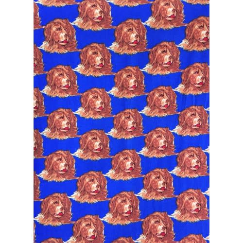 Fenico Dog Head Design Fabric - 1 Yard