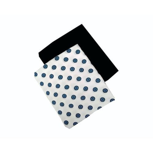 Plain And Pattern Fabric  - White & Black - 4 Yards