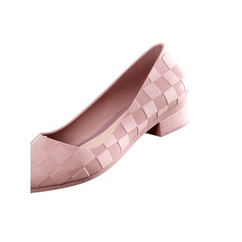 Design Rubber Shoe- Chess Pattern - Pink
