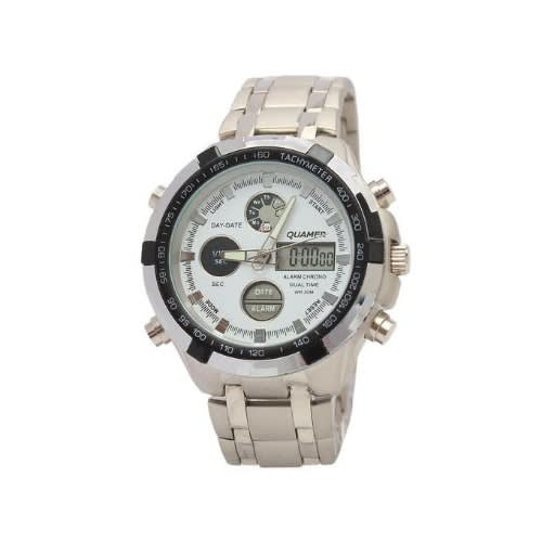 Men Q Digital Wristwatch-white Dail