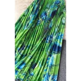 Floral Top And Skirt - Green