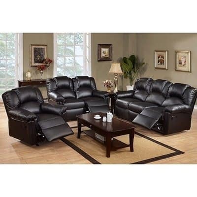 Marting 7-Seater Recliner Sofa - Black