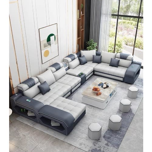Modular Sofa + Free Tv Console & Coffee Table -Grey