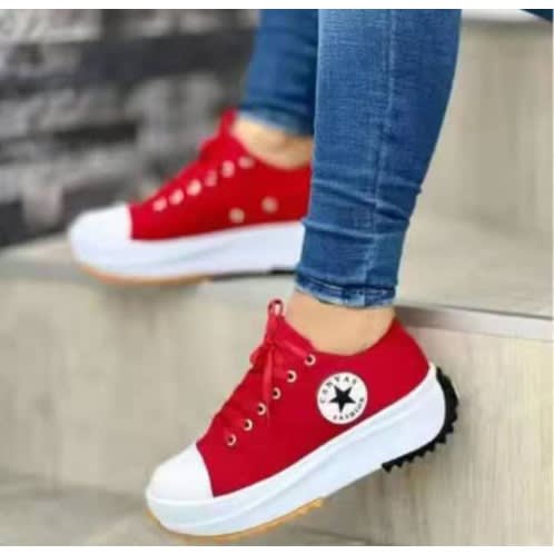 Star Sneakers - Red
