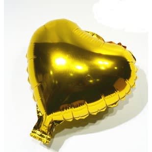 Heart /love Metallic Foil Balloon- 18 Inches- Gold