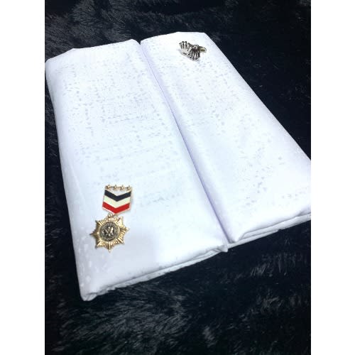 Plain White Cashmere Material - 4 Yards