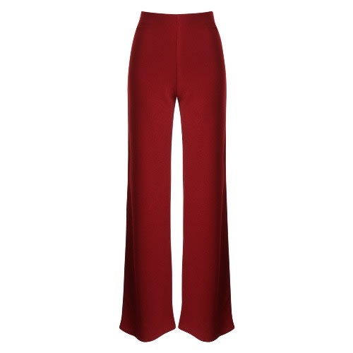 Ladies Casual Trouser Pant - Burgundy/Wine