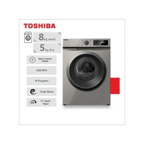 Automatic Front Load Washing Machine 8kg Wash / 5kg Dry
