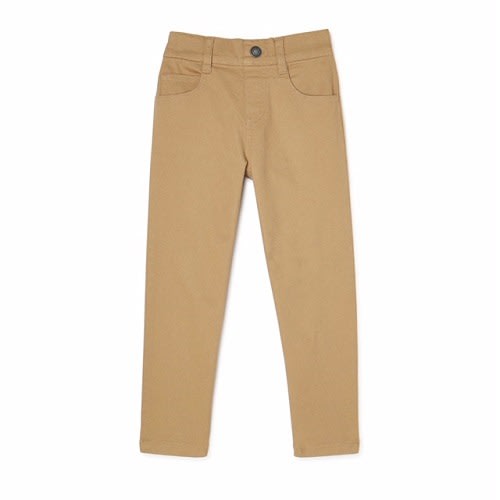 365 Kid's Boys Woven Chinos Solid Pants - Khaki Brown
