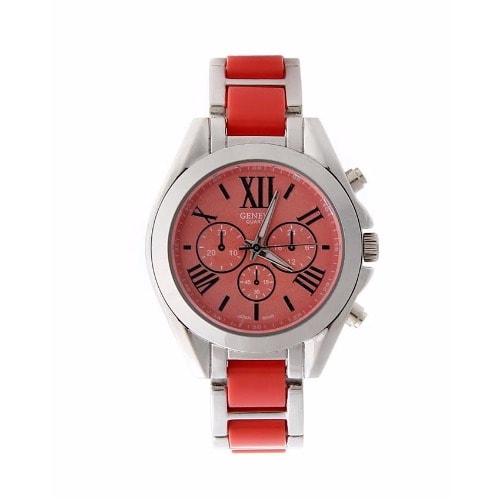 Women's Luxury WristWatch with Bezel Two Tone Bracelet