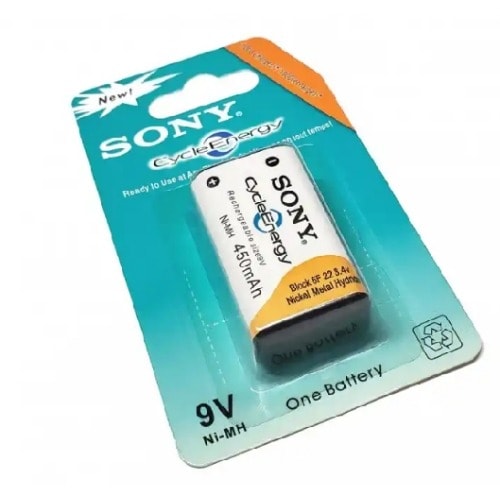 Sony  Rechargeable Battery -9v-450mAh - 8.4V Nickel Metal Hydride