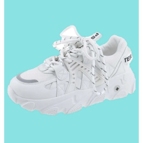 High Top Sneakers Women Platform Sneakers -white