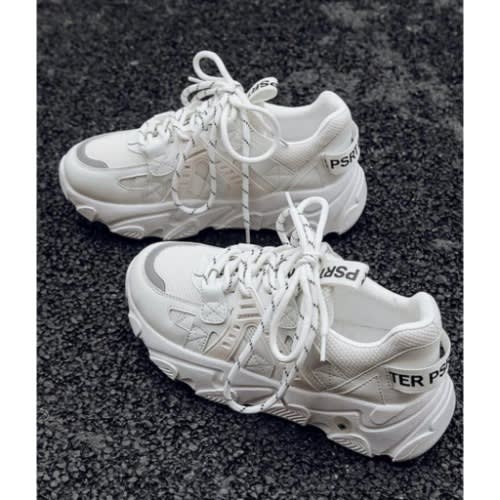 High Top Sneakers Women Platform Sneakers -white