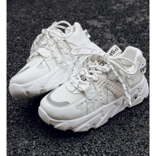 High Top Sneakers Women Platform Sneakers -white