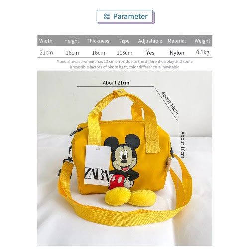Mickey Mouse Messenger Bag- Yellow