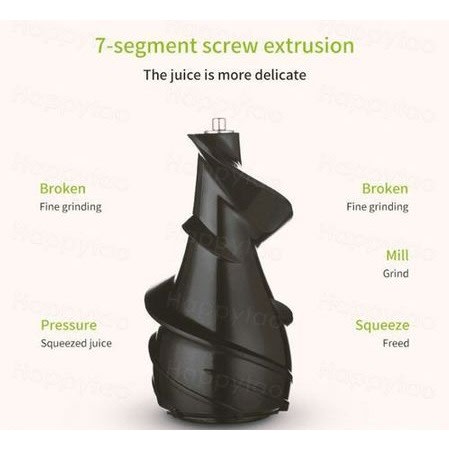 Ugasun Slow Masticating Juicer  With Large Feeder - 150W - 500ml
