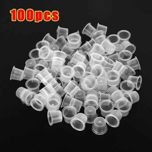 100pcs Disposable Caps Microblading Tattoo Ink Cups