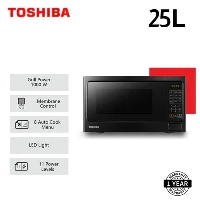 Stainless Steel Microwave Oven With Grill - 25 Litre - 1000w