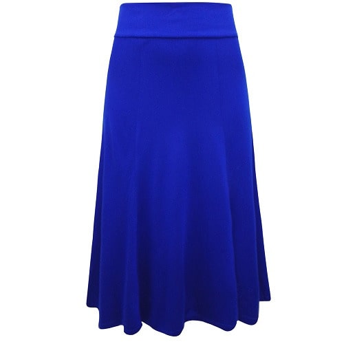 Being Casual Panelled Jersey Skirt - Blue