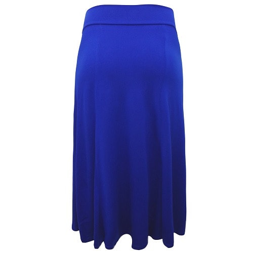 Being Casual Panelled Jersey Skirt - Blue