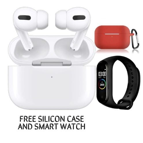 Bluetooth Earbuds With Free M4 Smartwatch And Silicone Case
