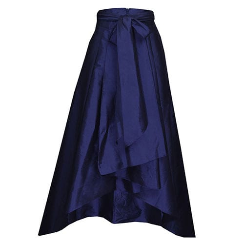 Tafetta Hi-Low Ball Skirt With Long Waist Sash