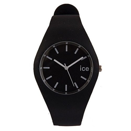 Unisex Rubber Strap Wristwatch - Black