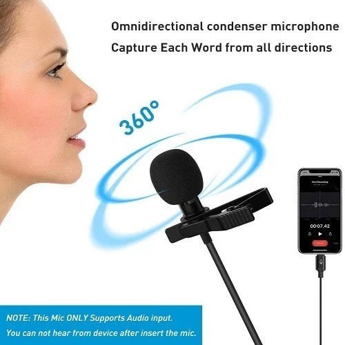 Professional Lavalier Microphone For Iphone Lightning Connector