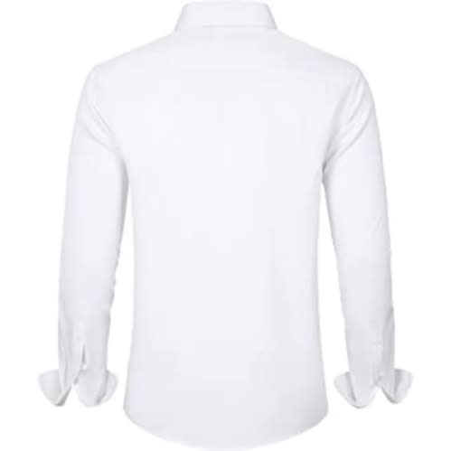 Men Formal Dress Shirt With Matching & Red Tie - White