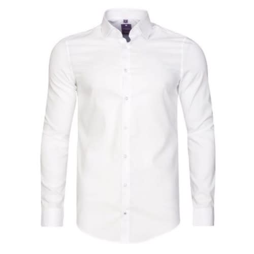 Men Formal Dress Shirt With Matching & Red Tie - White