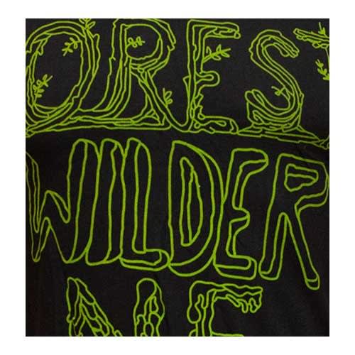 Men's Forest Wilderness Print T-shirt - Black