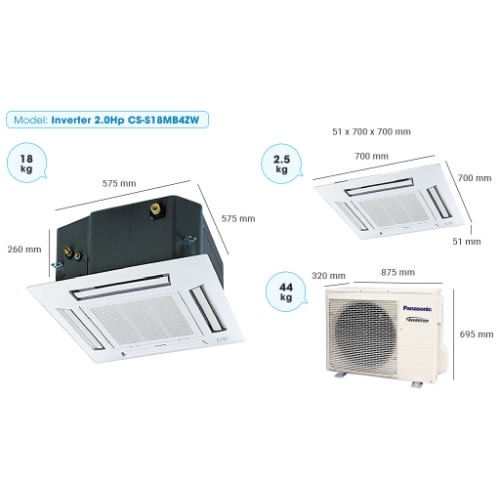 Mini Ceiling Mounted Air Conditioning Cs-s18mb4zw Inverter (2.0hp)