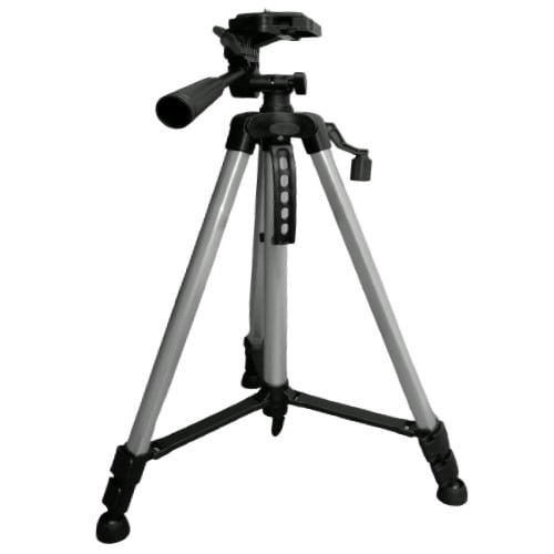 1.35 Meters Aluminum Tripod Stand With Phone Holder + Bluethoot Shutter + Bag - Silver