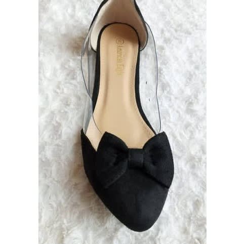 Female Transparent Flats With Knot