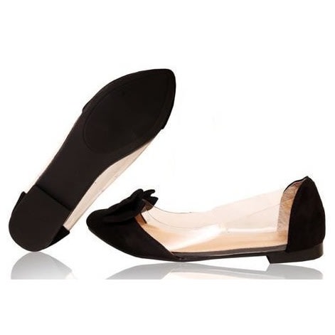 Female Transparent Flats With Knot