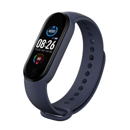M5 Ip67 Waterproof Heart Rate Smart Bracelet - Blue